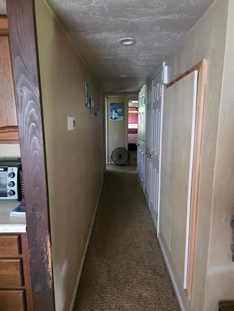 a view of a hallway with a elevator