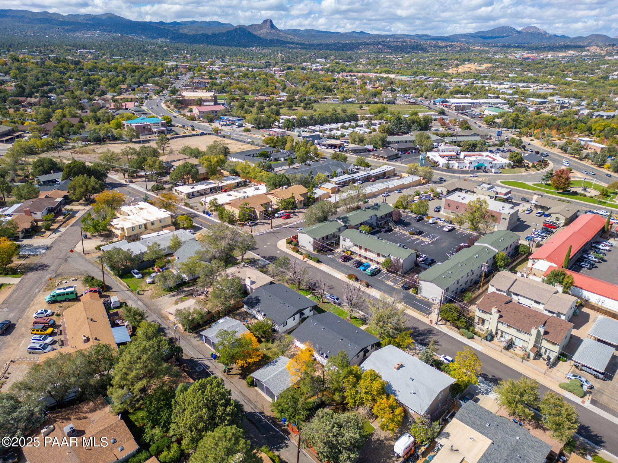 1213 Stetson Road Prescott, AZ 86303 - Photo 8 of 34 an aerial view of a city with lots of residential buildings