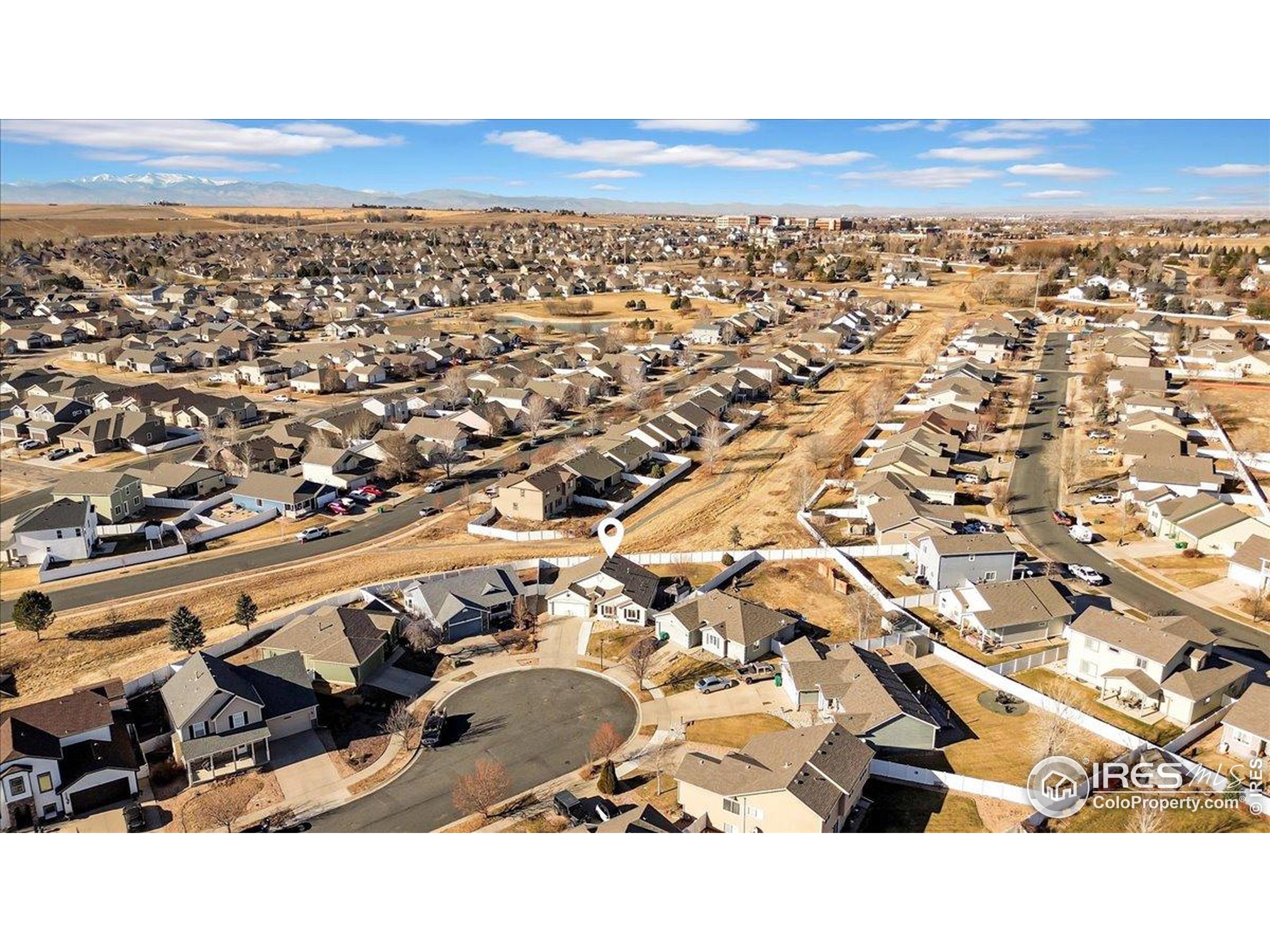 3411 Riesling Court Evans, CO 80634 - Photo 40 of 43 an aerial view of residential building and ocean view