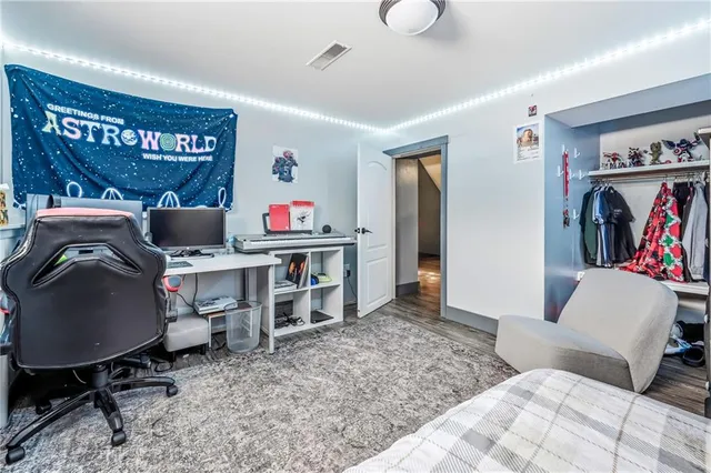 a living room with furniture and a couch