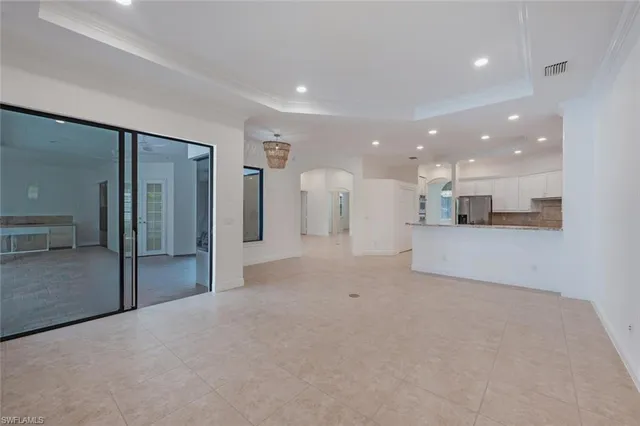 a view of kitchen and windows