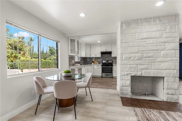 a workspace with furniture and window