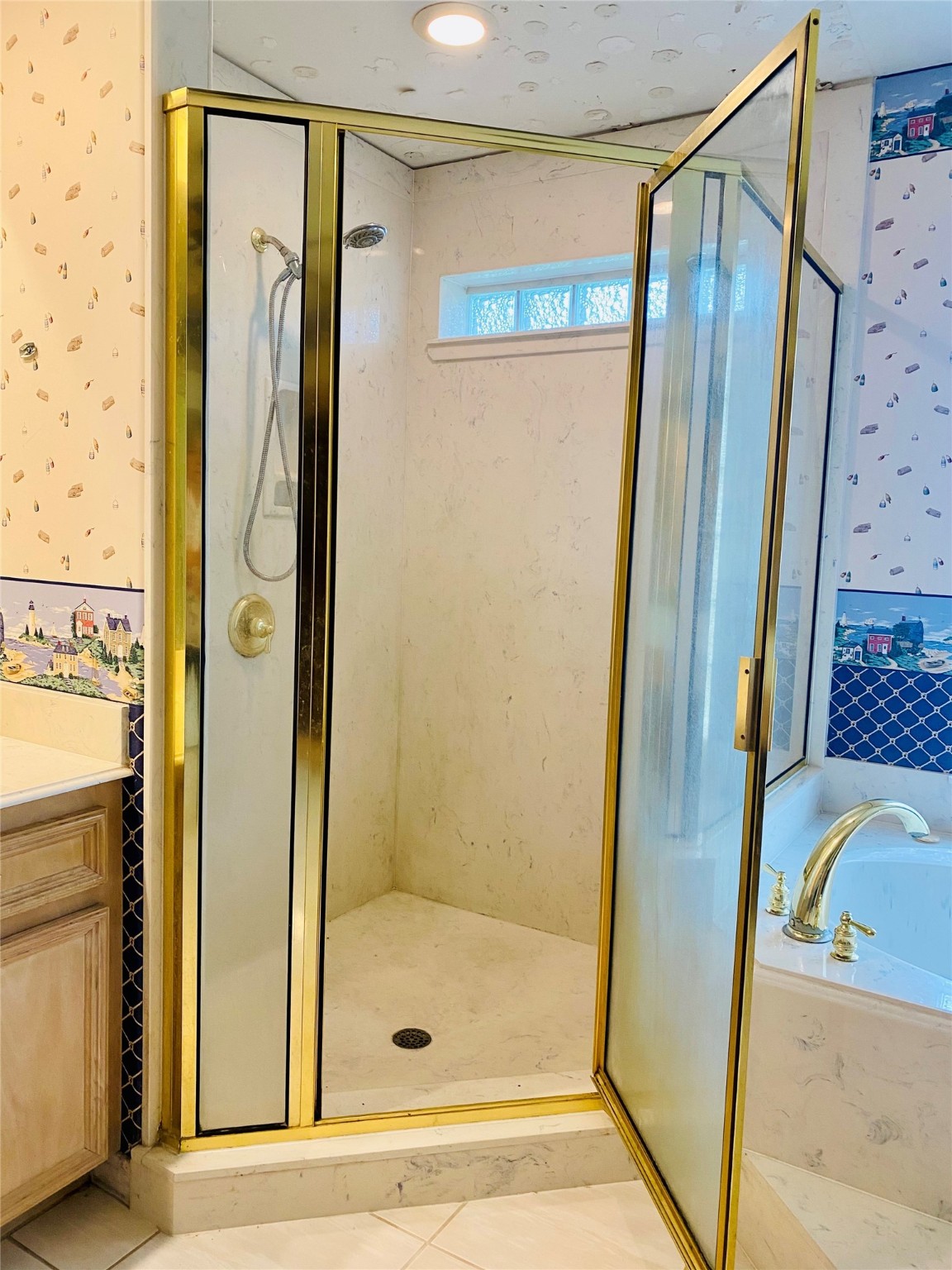 14212 Horseshoe Bend Conroe, TX 77384 - Photo 42 of 45 a bathroom with a shower and a tub