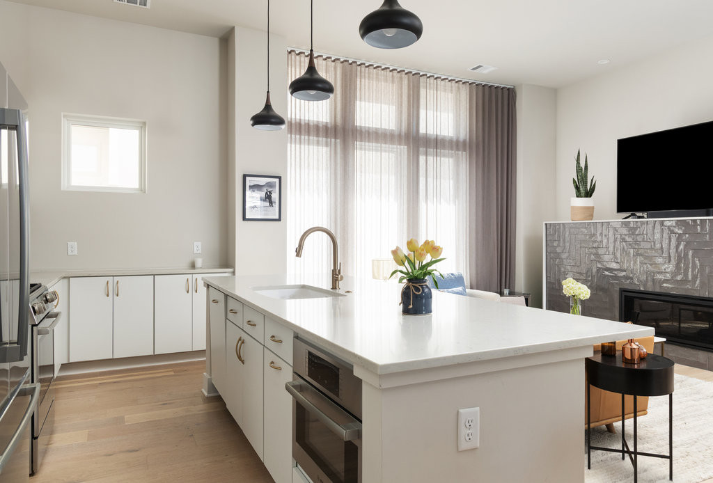 2300 Enfield Road, Unit 303 Austin, TX 78703 - Photo 18 of 38 a kitchen with stainless steel appliances a stove refrigerator and microwave