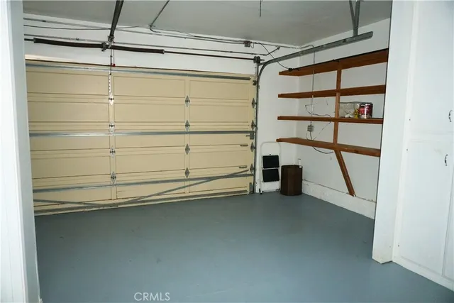 a view of a room with storage