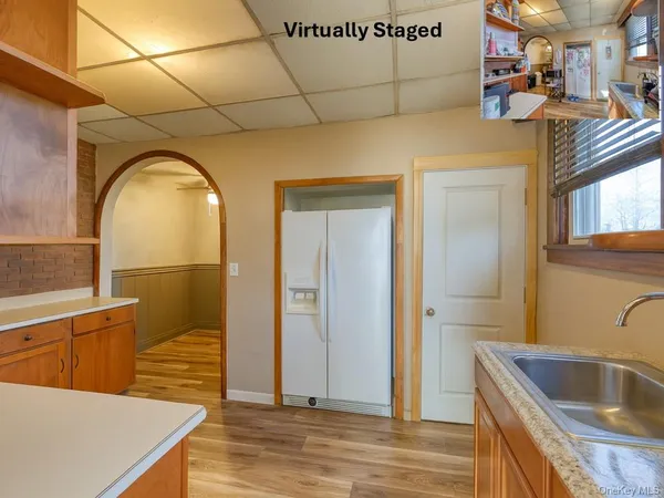 a view of kitchen and bathroom