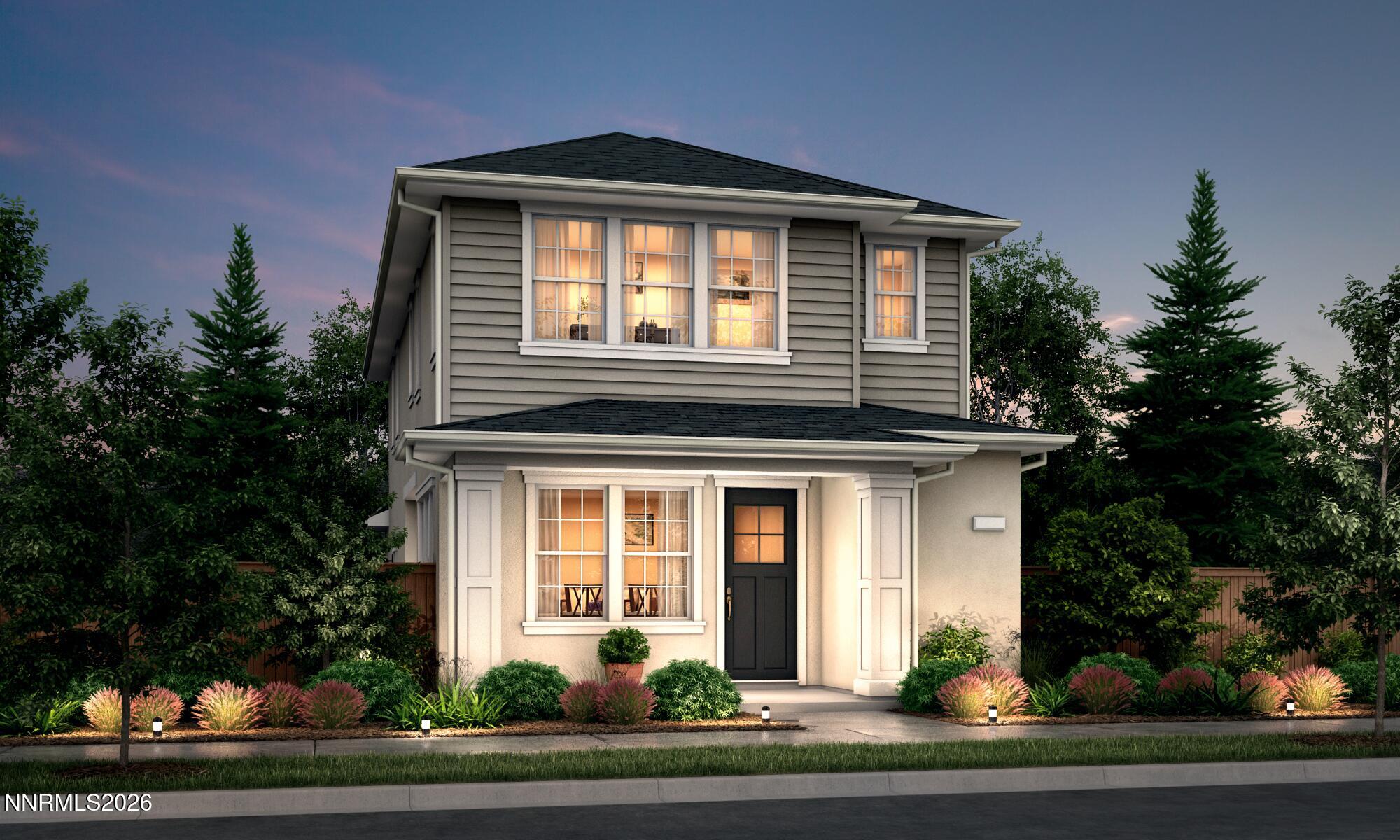 a front view of a house