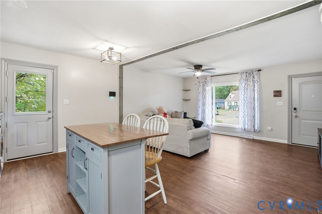1802 Freeman Street Hopewell, VA 23860 - Photo 5 of 20 a bathroom with a granite countertop sink and a mirror