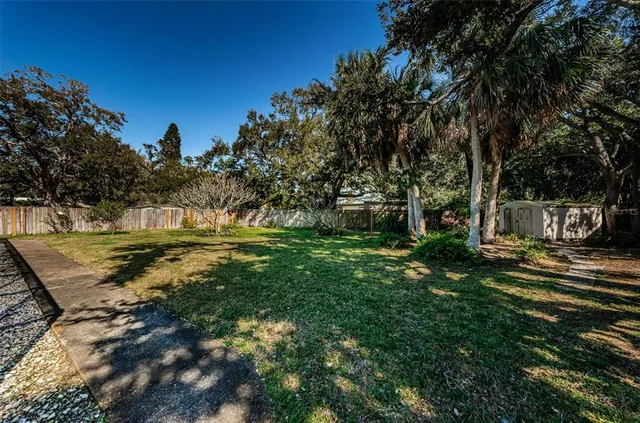 a view of yard with tree