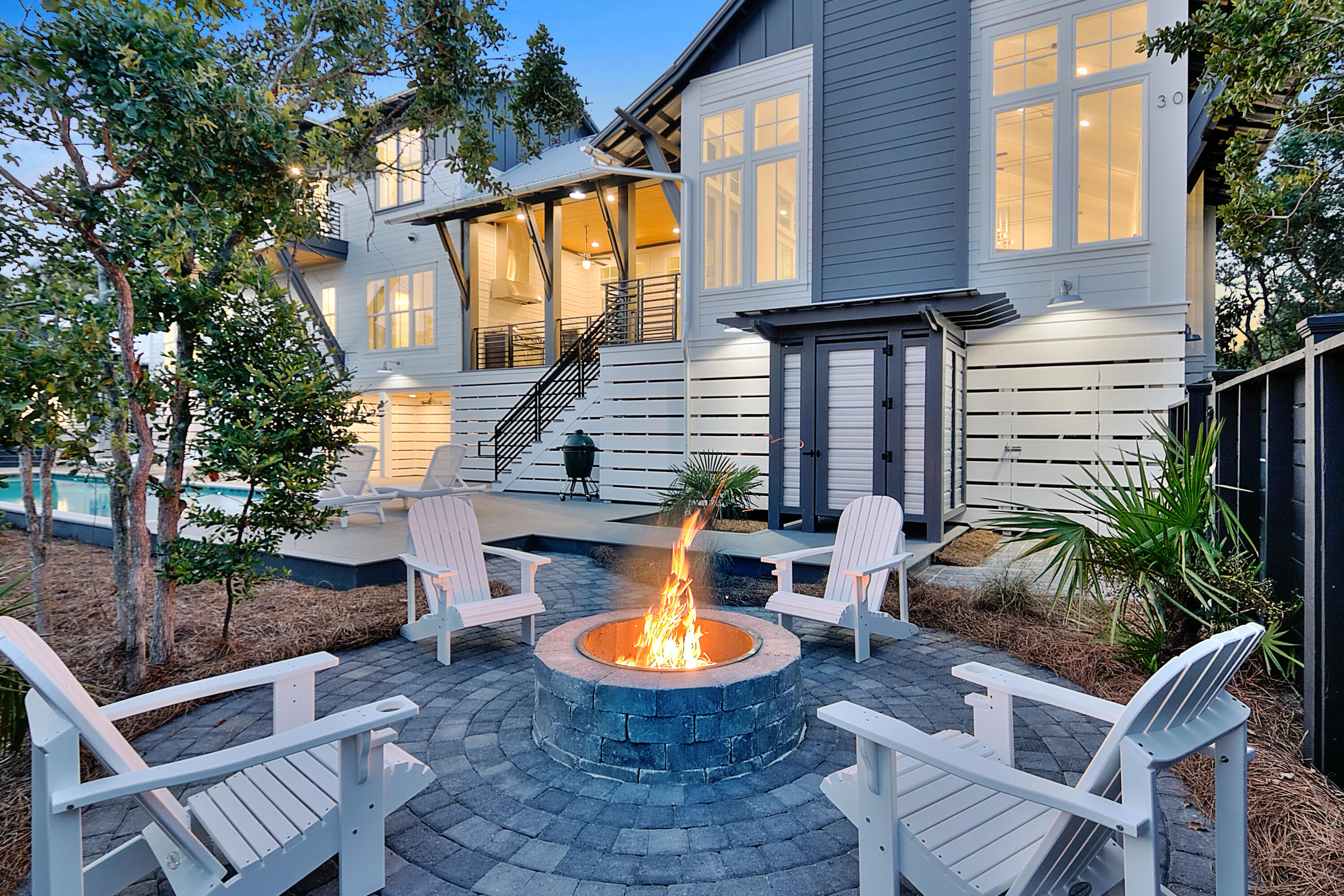 30 Baird Road Santa Rosa Beach, FL 32459 - Photo 4 of 104 a backyard of a house with yard fire pit and outdoor seating