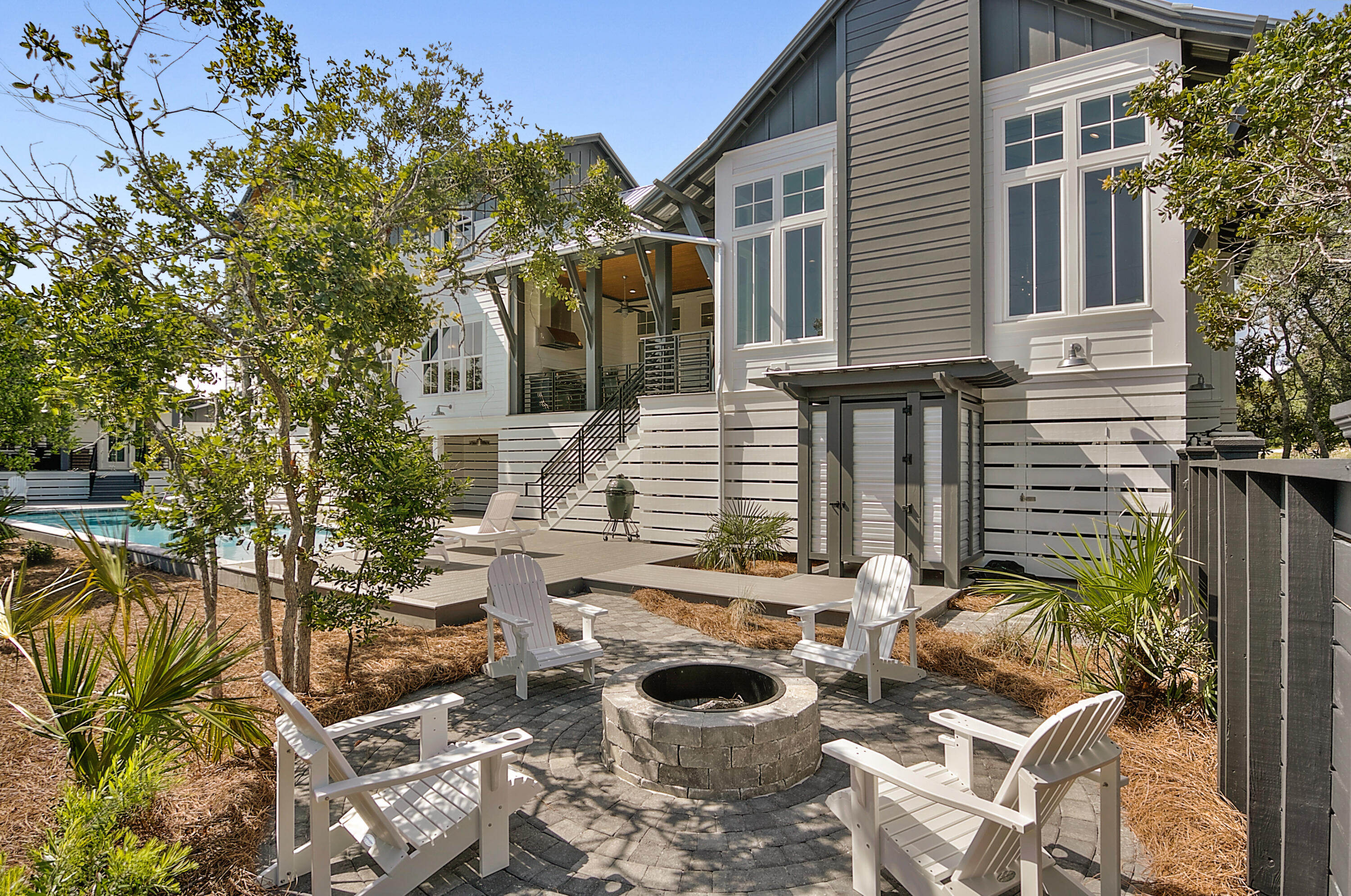 30 Baird Road Santa Rosa Beach, FL 32459 - Photo 54 of 104 a view of backyard of house with outdoor seating