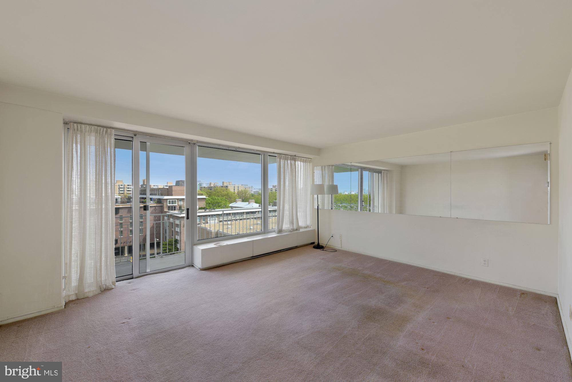 1425 4th Street Southwest, Unit A616 Washington, DC 20024 - Photo 9 of 25 Bright Airy Living Space opens to Balcony