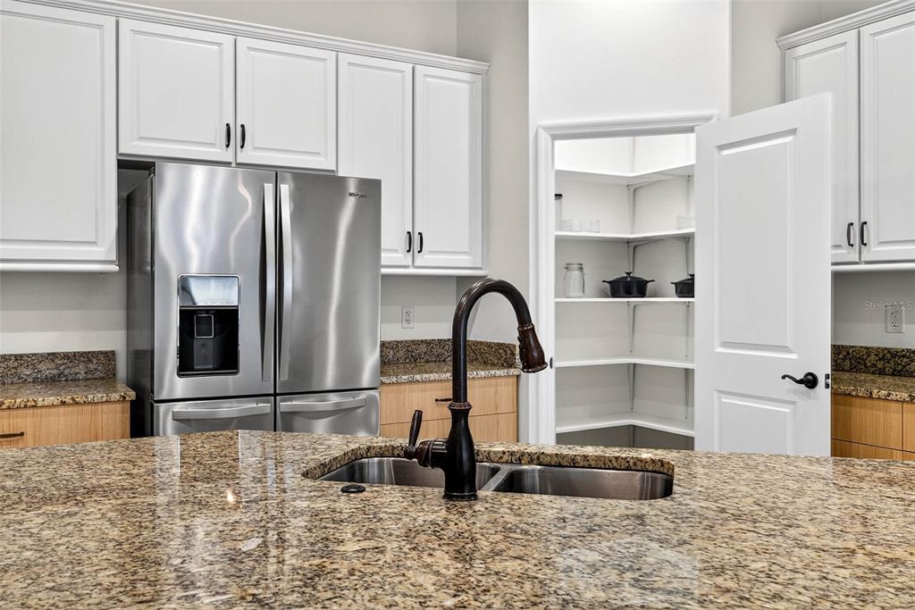 33487 Azalea Ridge Drive Wesley Chapel, FL 33545 - Photo 13 of 56 a kitchen with granite countertop a refrigerator and a stove top oven