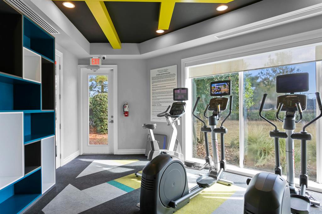 33487 Azalea Ridge Drive Wesley Chapel, FL 33545 - Photo 48 of 56 a view of gym equipment with large windows