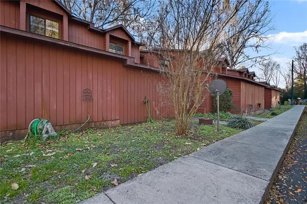 a backyard of a house