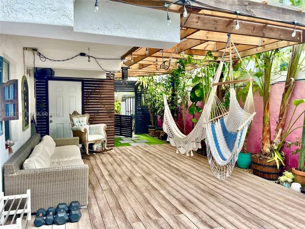 a view of a house with sitting area