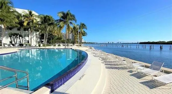 a view of road with palm trees