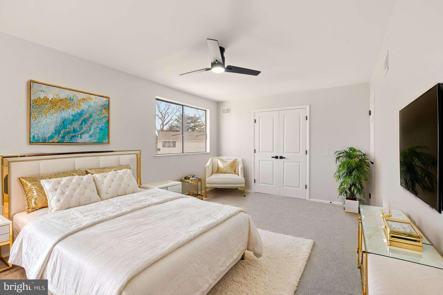 804 Mason Run Pine Hill, NJ 08021 - Photo 3 of 15 a bedroom with a bed and a flat screen tv