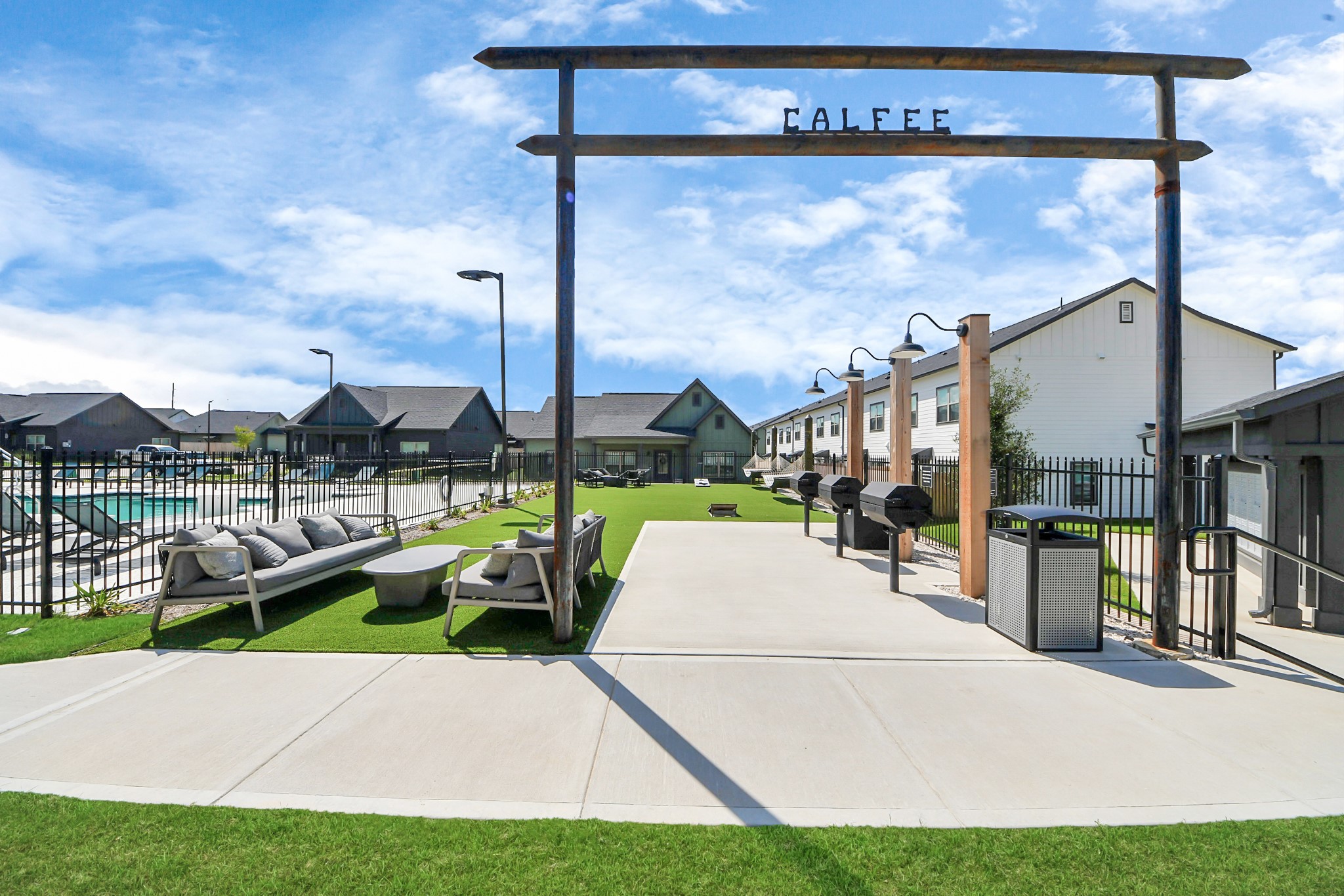 7711 Longmire Road, Unit 58 Conroe, TX 77304 - Photo 24 of 48 Enjoy an abundance of Amenities:Resort-Style Pool w/Sundeck Ledge&Outdoor Lounge Areas w/Grilling area,Gaming Lawn,Pickleball Court,Quaint Dog Park for your fur babies!24/7 Fitness Center w/Kids Play Zone area.Stunning Clubhouse w/Café/Lounge.Playground Area.Electric Vehicle Charging Stations!