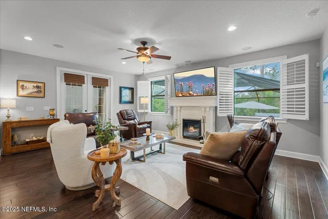 a kitchen with counter top space and appliances