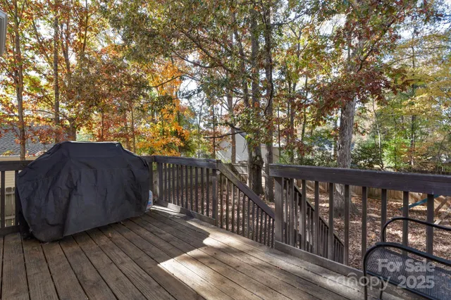 a view of deck and wooden floor