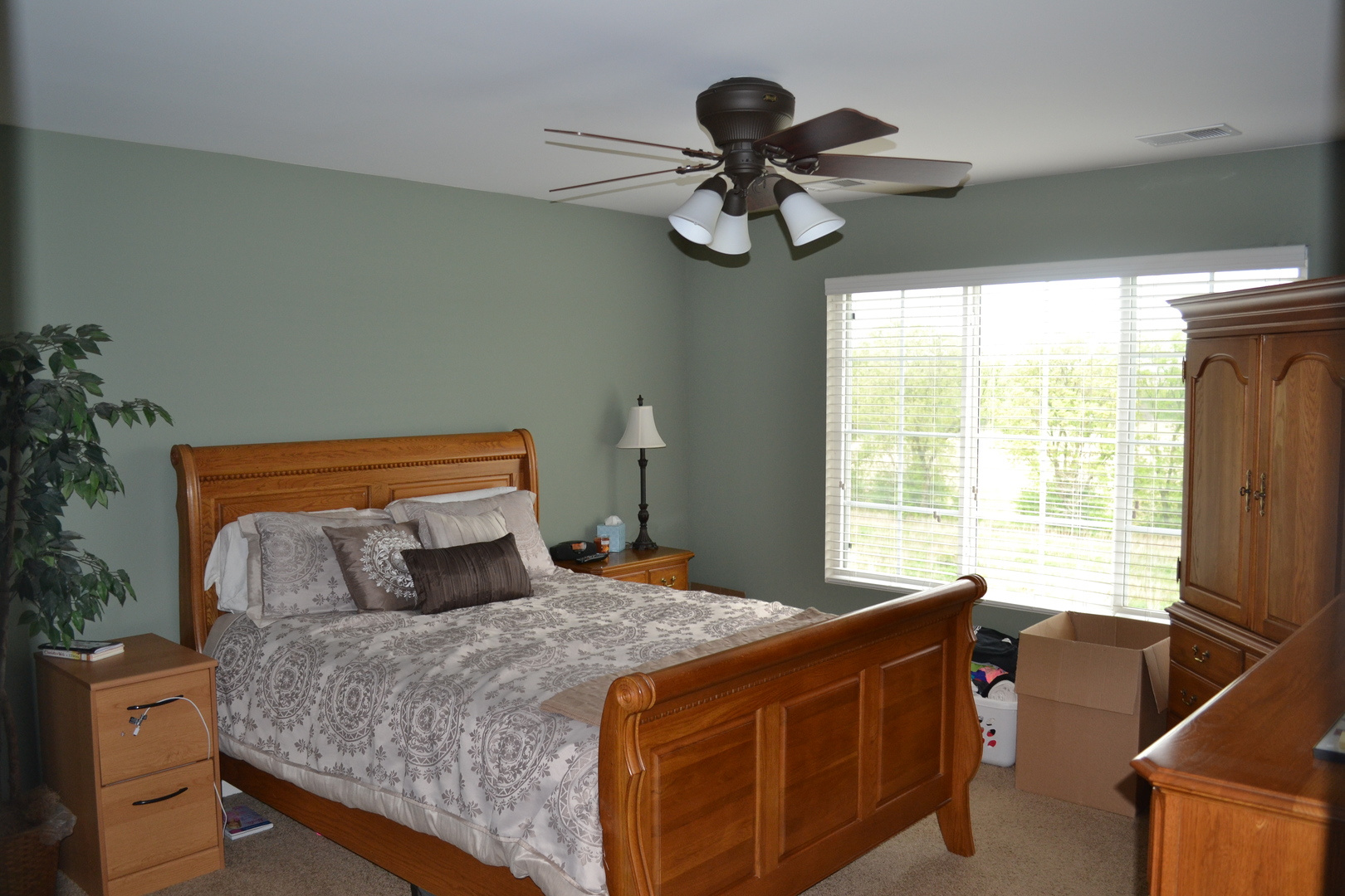 3372 Cameron Drive Elgin, IL 60124 - Photo 11 of 18 a bedroom with a large bed and a chandelier