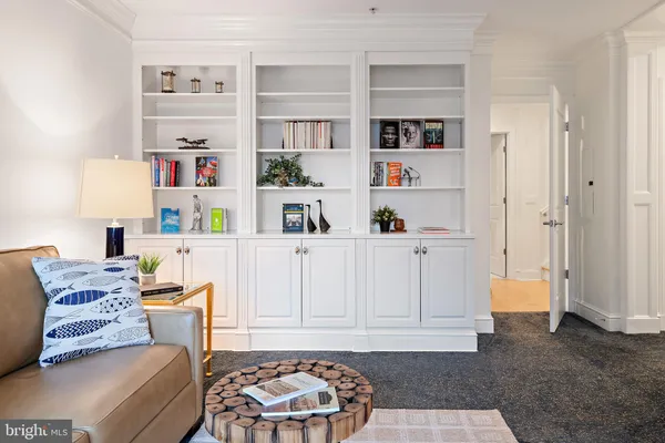 a spacious bathroom with a double vanity sink and a mirror