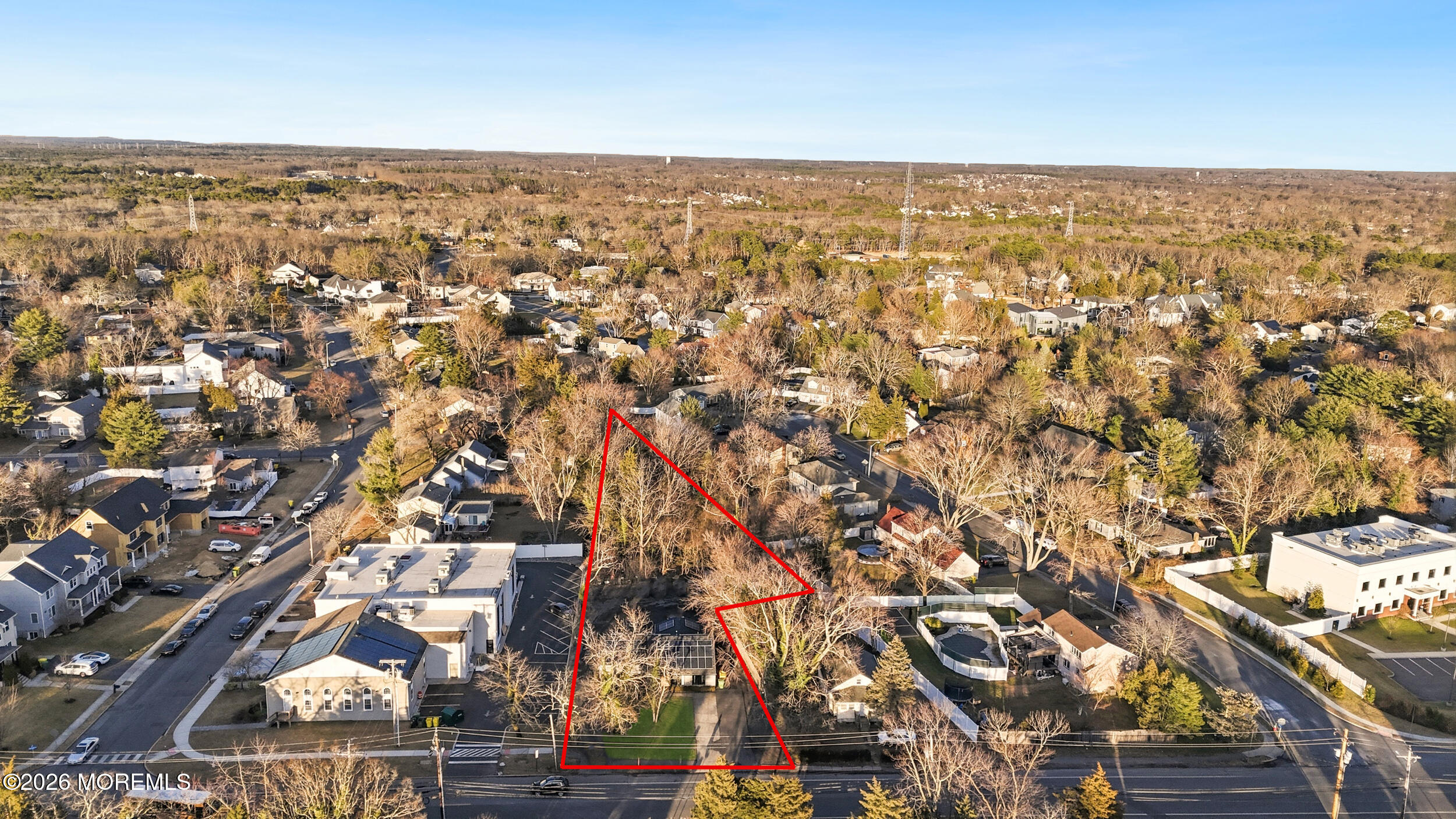 1465 Lanes Mill Road Lakewood, NJ 08701 - Photo 15 of 15 an aerial view of residential building and parking space