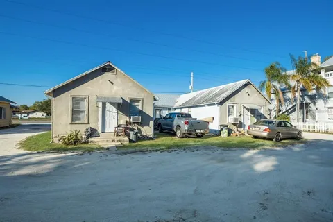 a view of a house with a patio