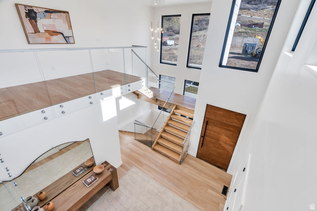 3918 South Mapleton Ests Drive Mapleton, UT 84664 - Photo 45 of 103 Staircase featuring wood finished floors