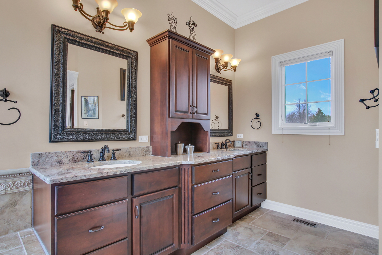 17451 Bridle Trail Road Gurnee, IL 60031 - Photo 25 of 121 a bathroom with a double vanity sink and a mirror