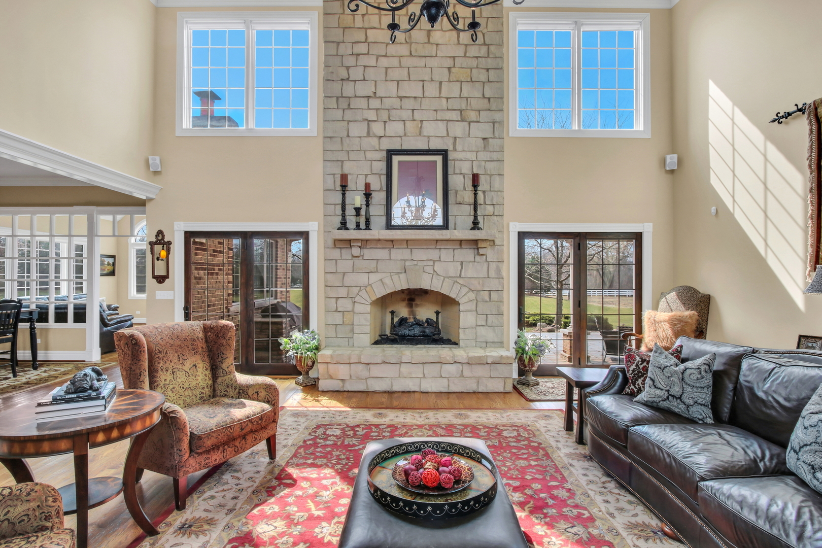 17451 Bridle Trail Road Gurnee, IL 60031 - Photo 8 of 121 a living room with furniture and a fireplace