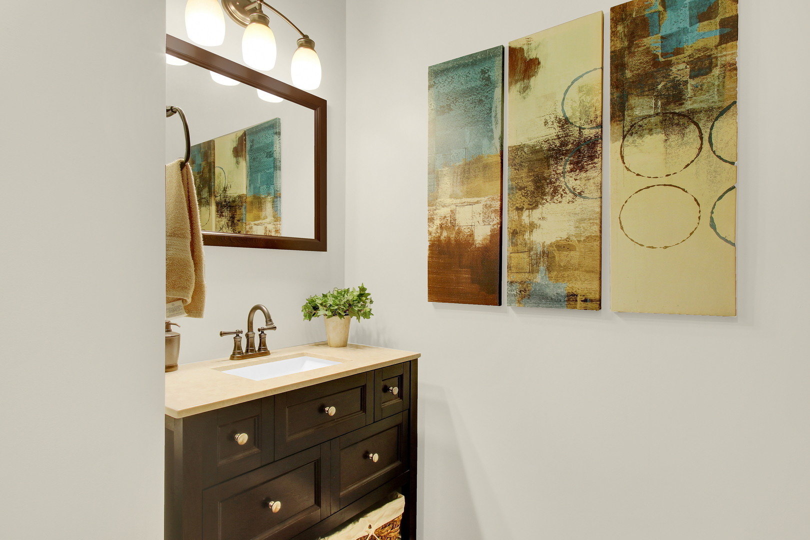 17451 Bridle Trail Road Gurnee, IL 60031 - Photo 96 of 121 a bathroom with a sink and a mirror