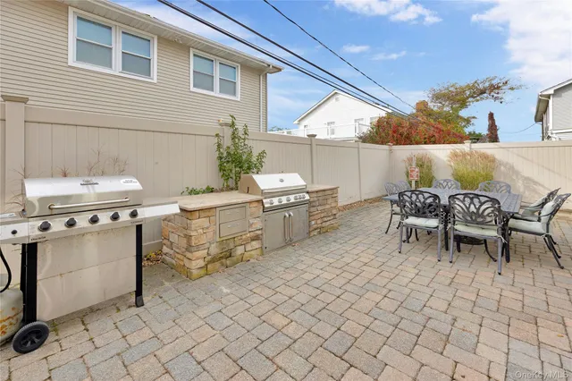 a outdoor space with a couch