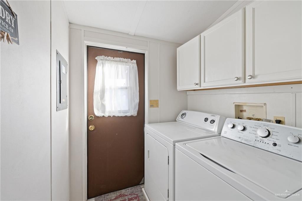 27516 Glenview Road Rio Hondo, TX 78583 - Photo 15 of 26 Washroom with cabinet space and washer and dryer