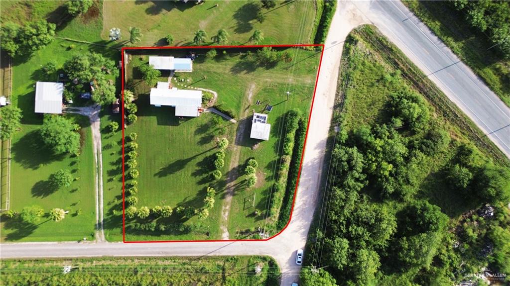 27516 Glenview Road Rio Hondo, TX 78583 - Photo 23 of 26 Aerial view of property and surrounding area with property boundaries highlighted