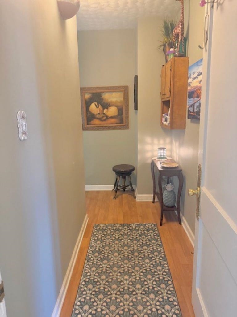 829 North Perkins Road Memphis, TN 38122 - Photo 11 of 36 Hall with light wood finished floors and baseboards leading to primary bedroom