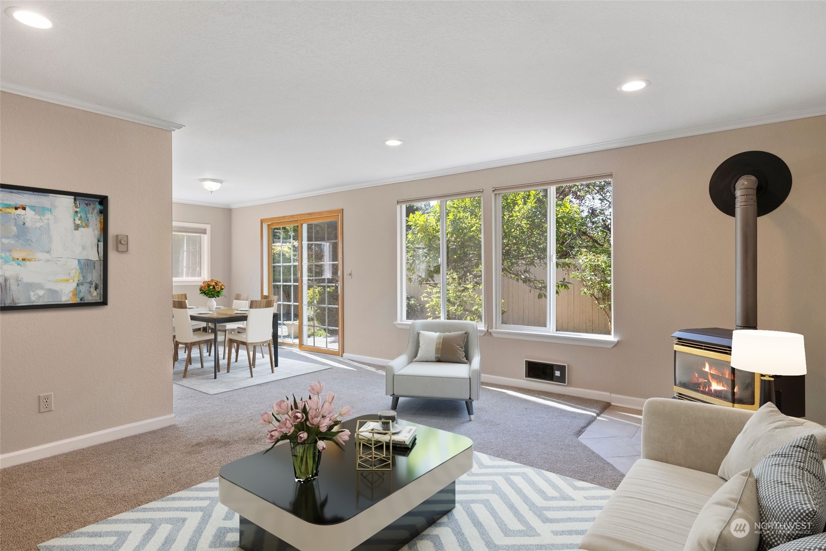 1506 227th Place Southwest Bothell, WA 98021 - Photo 4 of 25 a living room with furniture and a large window