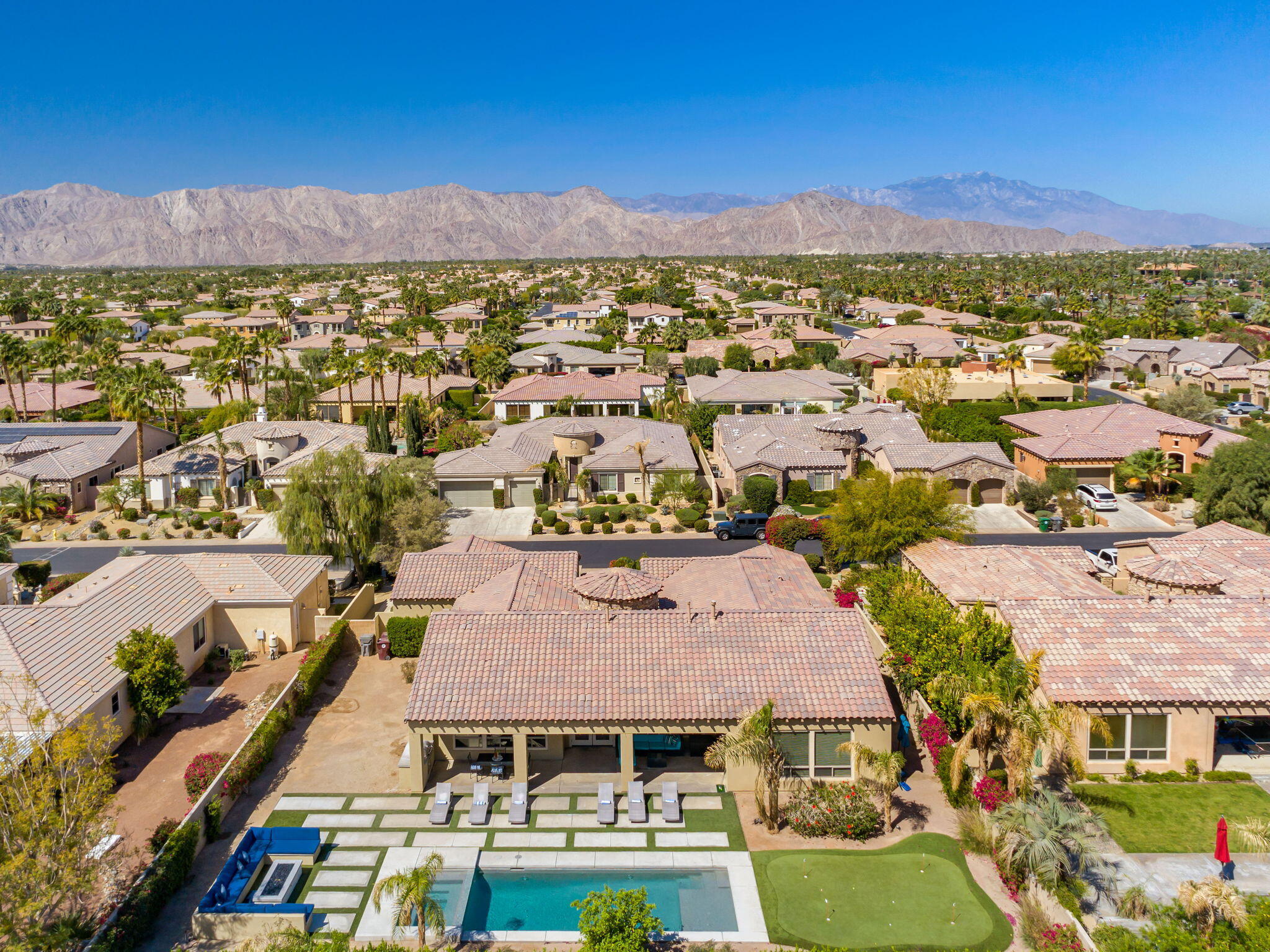 48640 Cascade Street Indio, CA 92201 - Photo 3 of 49 an aerial view of residential houses and outdoor space