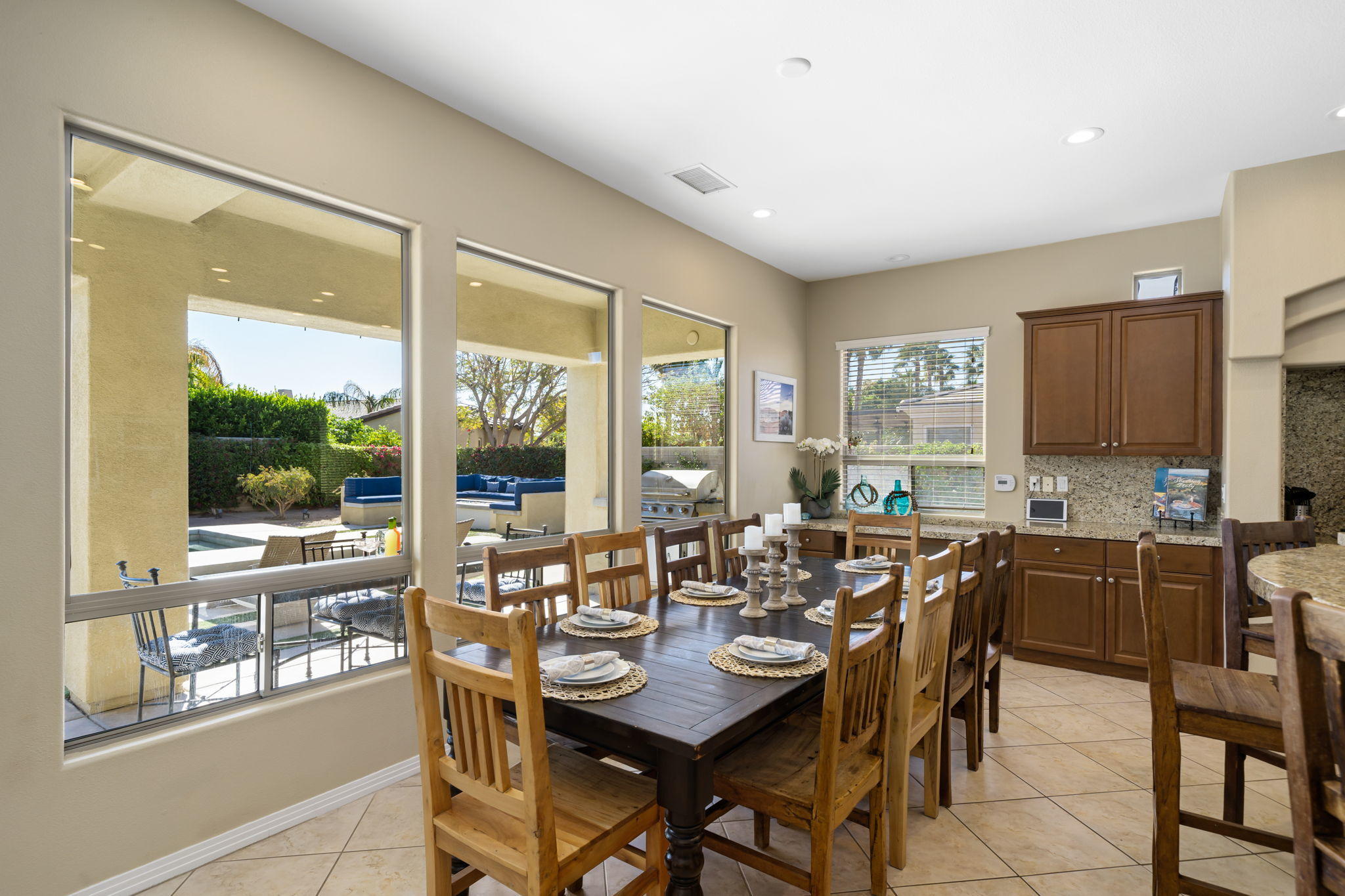 48640 Cascade Street Indio, CA 92201 - Photo 30 of 49 a view of a dining room with furniture window and outside view