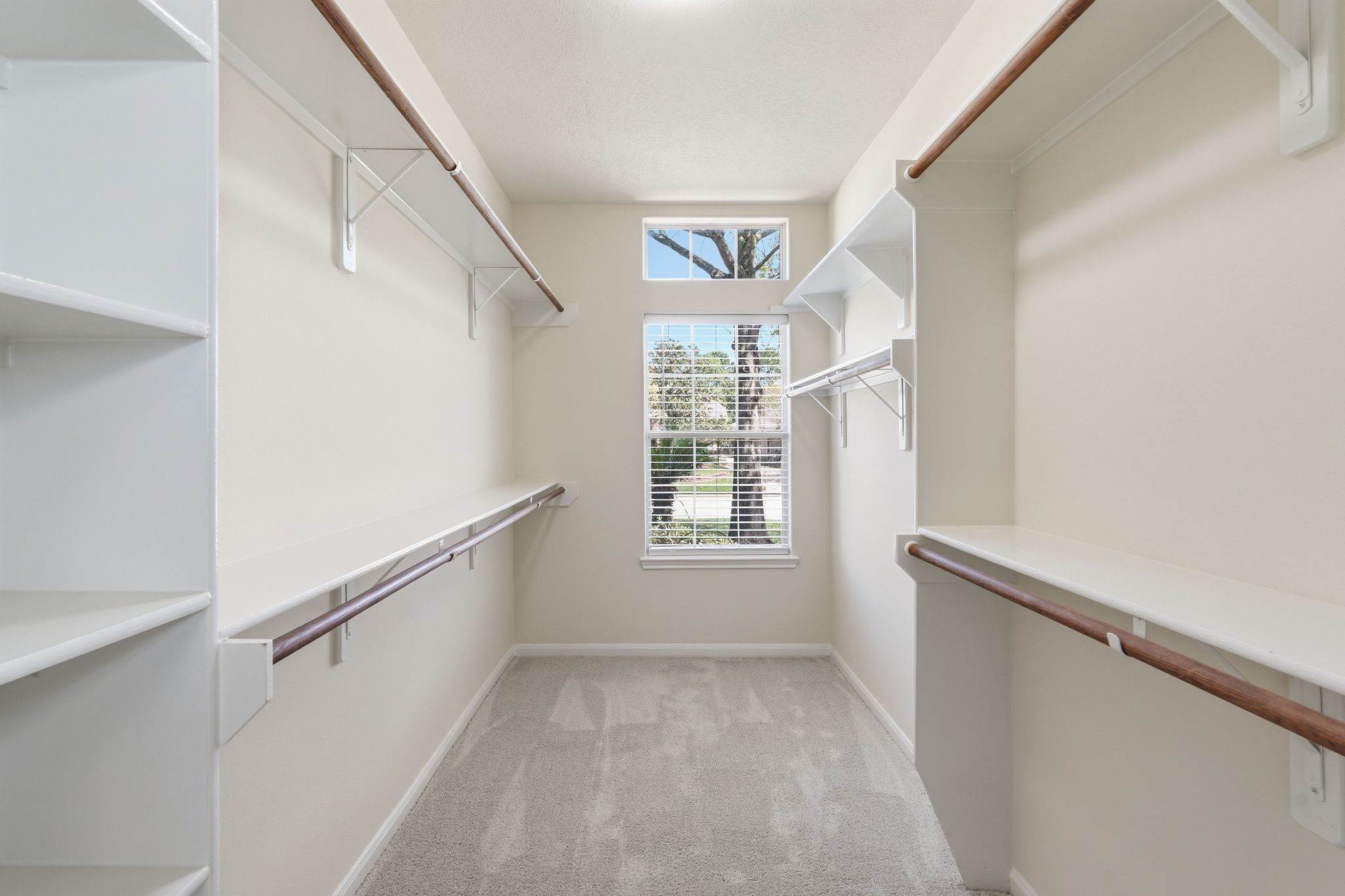 24931 Corbin Gate Drive Spring, TX 77389 - Photo 38 of 50 Spacious primary walk-in closet with ample shelving and hanging space, featuring a large window for natural light.