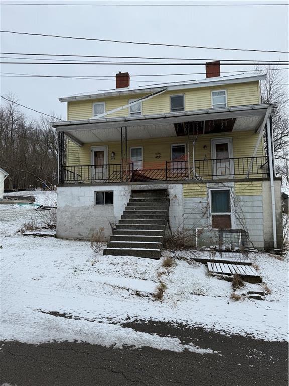 a front view of a house