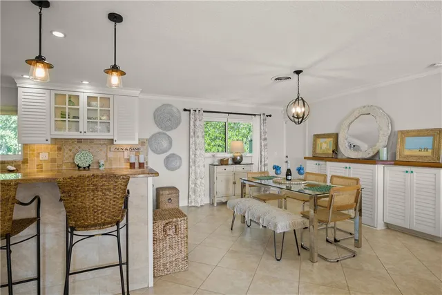 a view of a dining room and livingroom