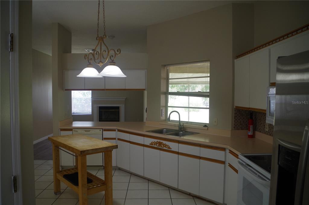 4207 Elba Place Valrico, FL 33596 - Photo 15 of 24 a kitchen with a sink a center island cabinets and a window