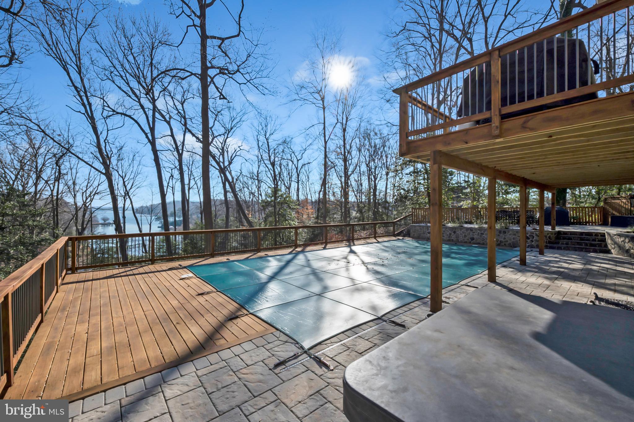 554 Maynadier Lane Crownsville, MD 21032 - Photo 18 of 68 Severn River Views from the pool and NEW hot tub