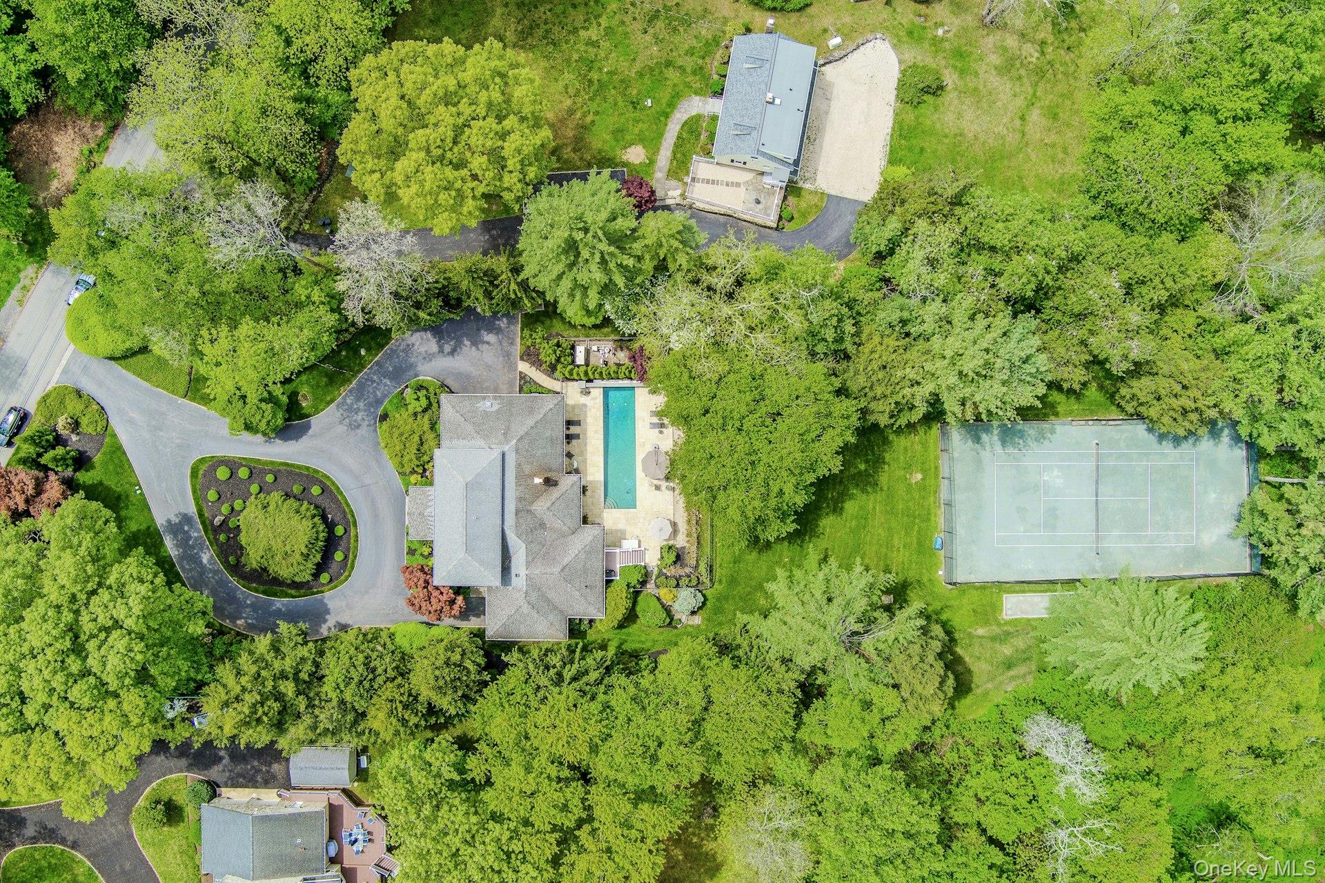 45 Jackson Road Bedford, NY 10506 - Photo 7 of 40 Aerial view of the amazing property