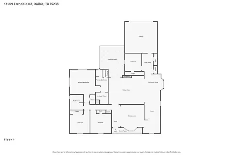 $775,000 | 11009 Ferndale Road, Dallas, TX 75238