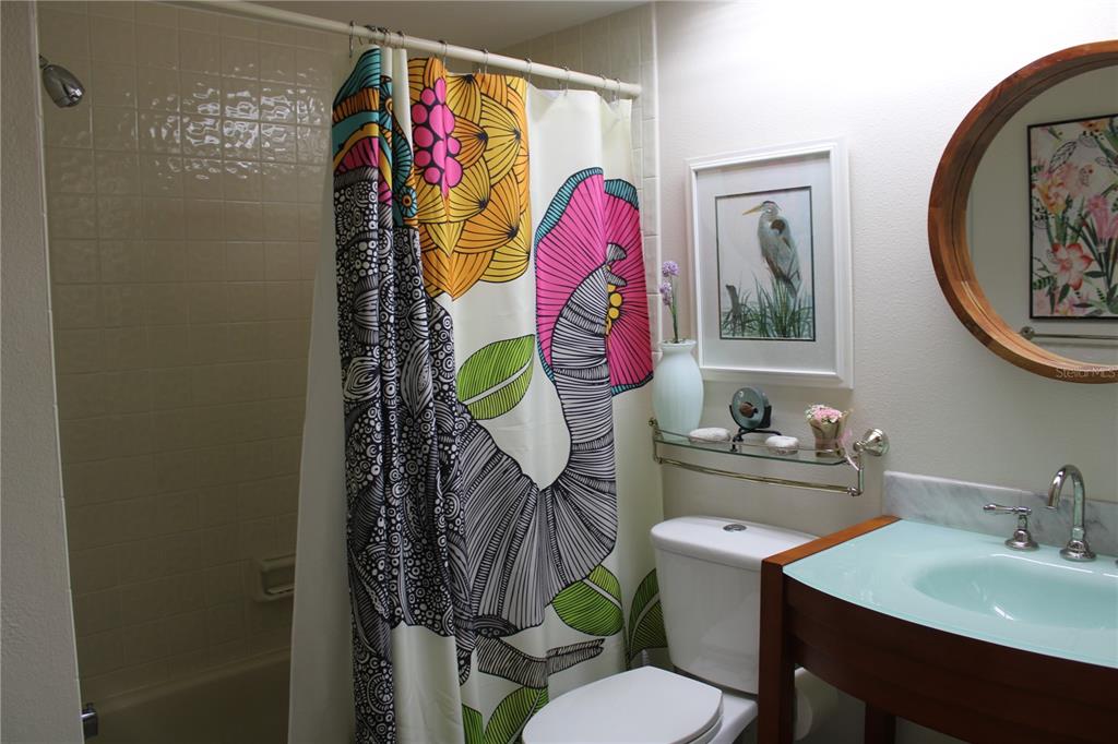 335 Windrush Loop, Unit 335 Tarpon Springs, FL 34689 - Photo 13 of 18 a bathroom with a sink mirror vanity and toilet