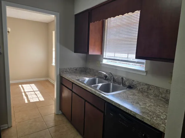 an empty room with a window