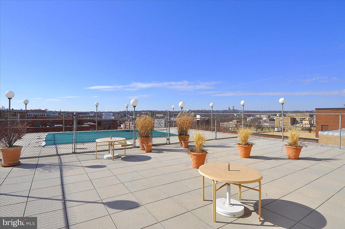 1260 21st Street Northwest, Unit 111 Washington, DC 20036 - Photo 22 of 33 Rooftop oasis with city skyline views.